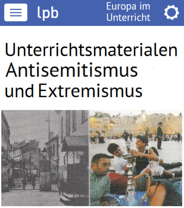 Unterrichtsmaterialien Antisemitismus und Extremismus